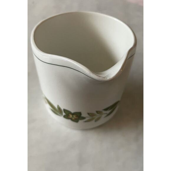 Vintage Studio J & G Meakin MCM Cream & Sugar Set England White Green Retro - Picture 4 of 8